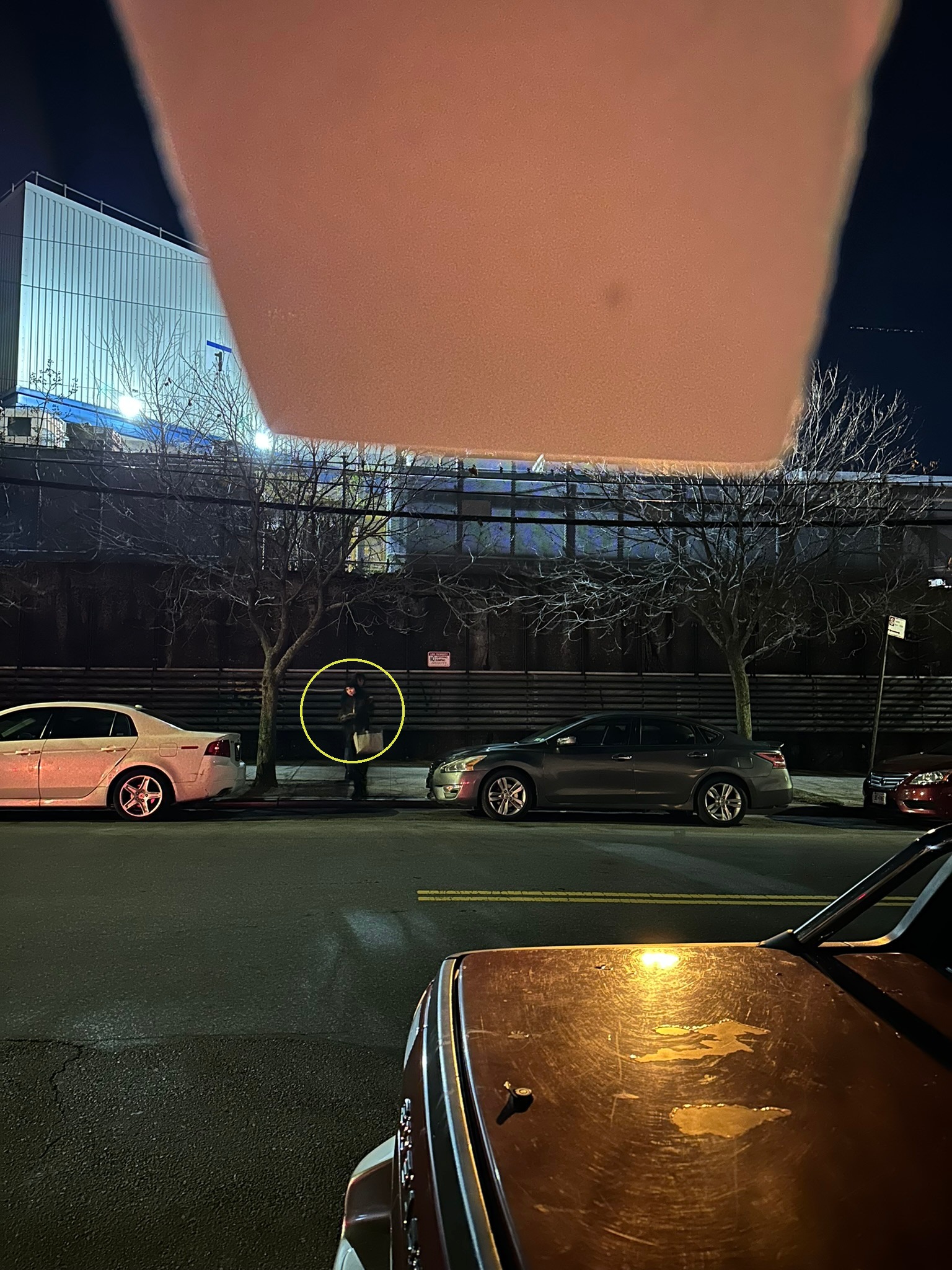 Glare blocked, pedestrian now visible
